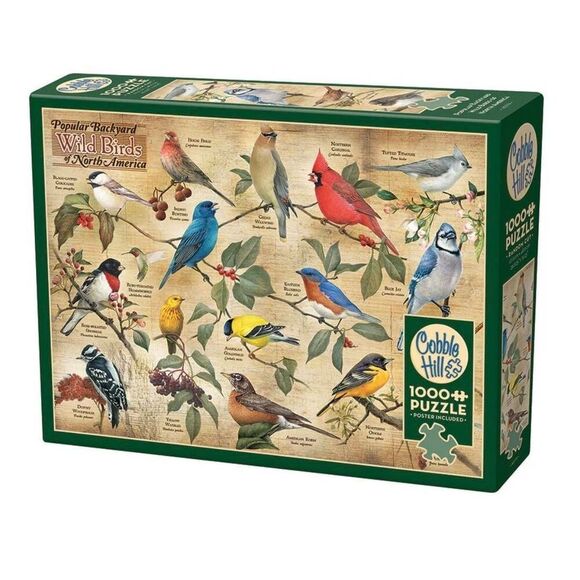 Cobble Hill Popular Wild Birds of North America 1000 pc Jigsaw Puzzle Box Damage - Picture 1 of 10